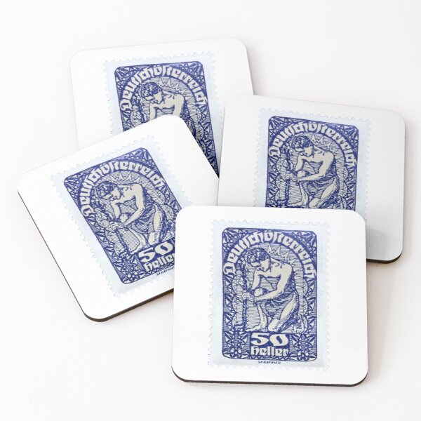 Item preview, Vintage Heller 50 Blue Postage Stamp designed and sold by red-amber65.