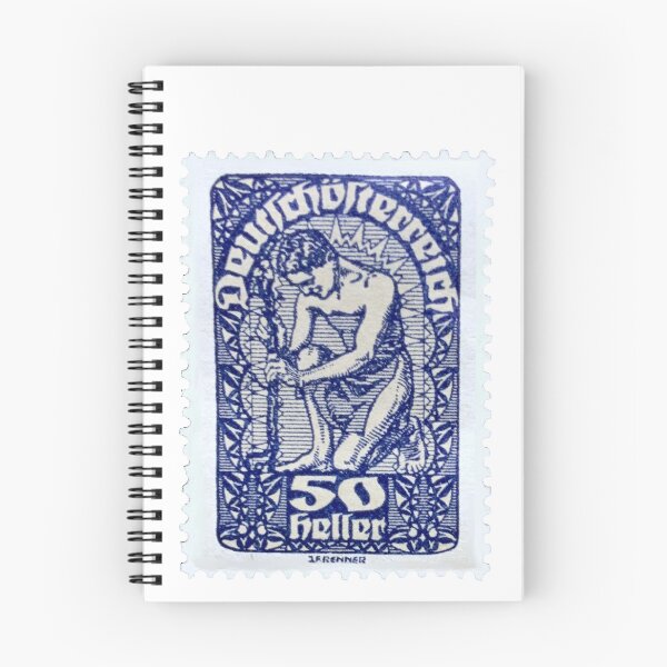 Item preview, Vintage Heller 50 Blue Postage Stamp designed and sold by red-amber65.