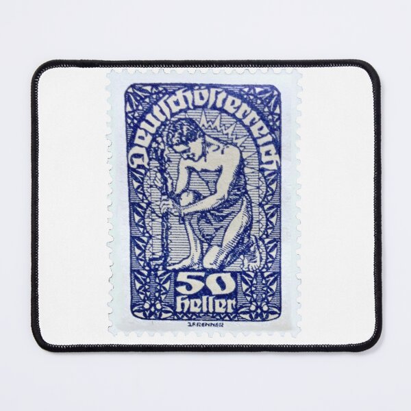 Item preview, Vintage Heller 50 Blue Postage Stamp designed and sold by red-amber65.
