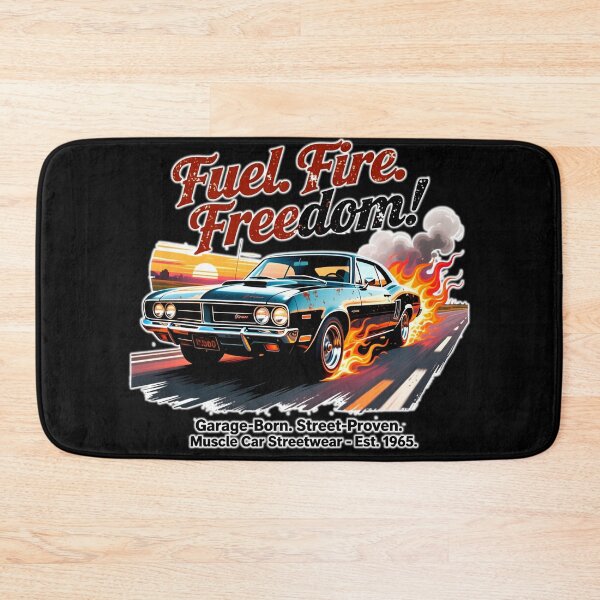 Item preview, High-performance muscle car with burning tires designed and sold by ArtCreator2023.