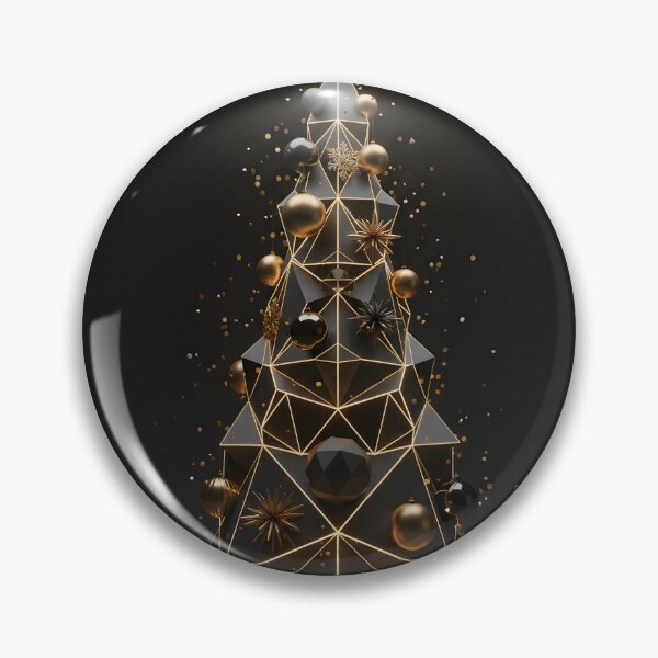 Item preview, Black & Gold Celestial Christmas Ornament — Luxury Minimalist Holiday Art designed and sold by DarkScorpio.