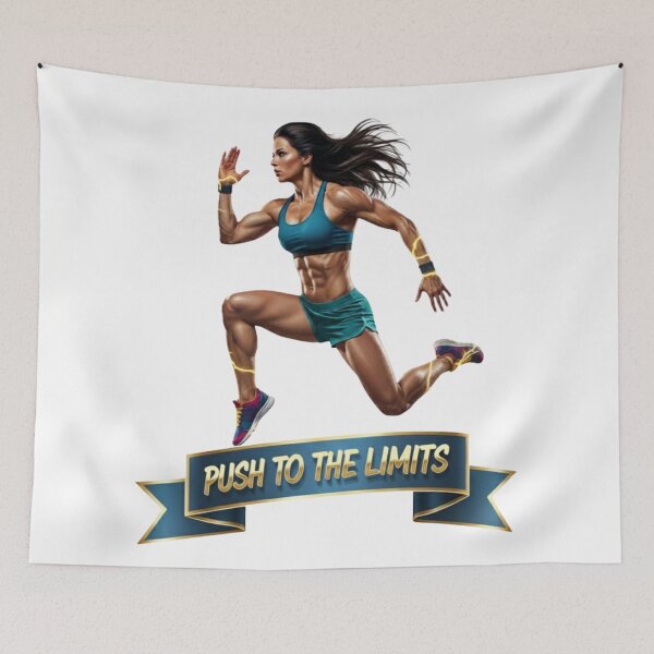 Item preview, Push to the Limits Runner T-Shirt Design | Hyper-Realistic Yellow Energy Sprint designed and sold by BoldBloomArt.