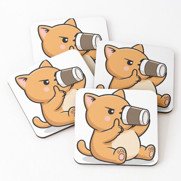 Item preview, Kawaii Coffee Cat Cute Cartoon designed and sold by SolviaStudio.