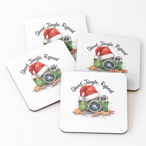 Item preview, Shoot Jingle Repeat – Funny Christmas Camera Photography Design designed and sold by MiszungART.