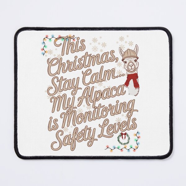 Item preview, Christmas Alpaca Safety Monitor – Funny Holiday Workplace Design designed and sold by PeteLawliiet.