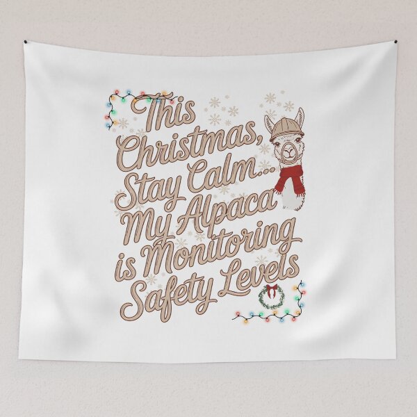 Item preview, Christmas Alpaca Safety Monitor – Funny Holiday Workplace Design designed and sold by PeteLawliiet.