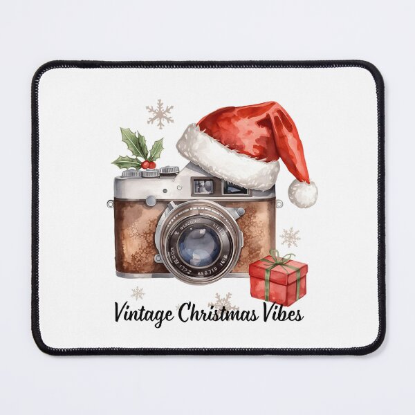 Item preview, Vintage Christmas Vibes – Retro Film Camera Holiday Art designed and sold by MiszungART.