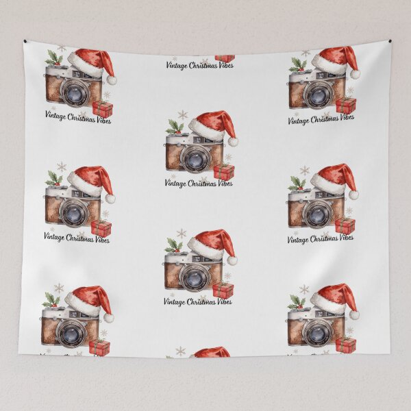 Item preview, Vintage Christmas Vibes – Retro Film Camera Holiday Art designed and sold by MiszungART.