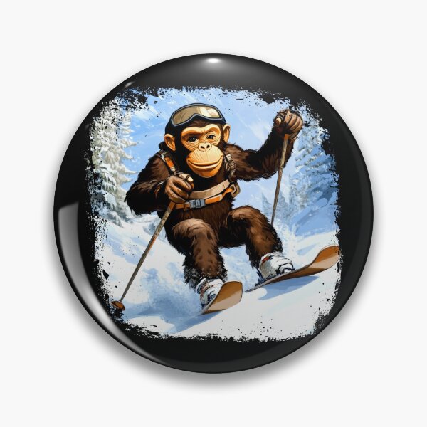 Item preview, Monkey Ski / Skier Monkey designed and sold by Soulskier.