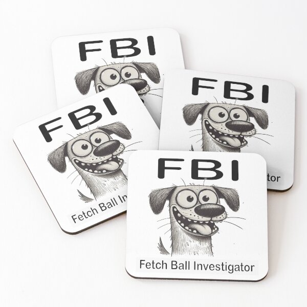 Item preview, FBI: Fetch Ball Investigator – Funny Dog Parody Design designed and sold by denip.