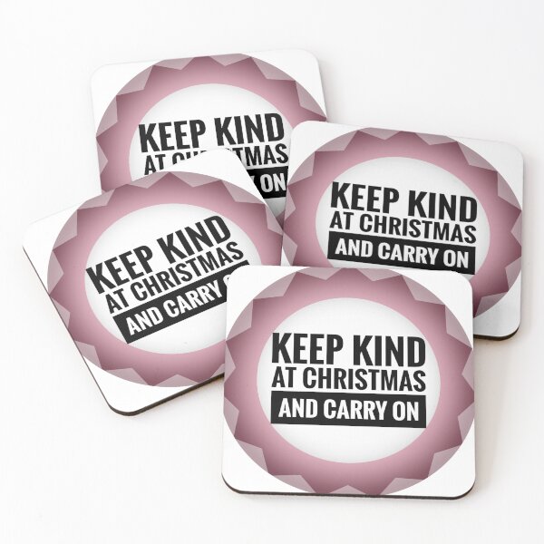 Item preview, Pink Keep Kind at Christmas and Carry On Positive Mindset Slogan  designed and sold by Jenny Meehan Art Prints and Patterns  .