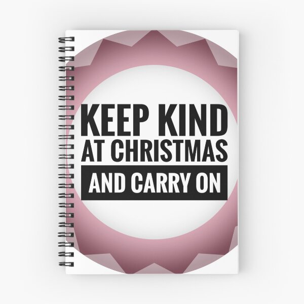 Item preview, Pink Keep Kind at Christmas and Carry On Positive Mindset Slogan  designed and sold by Jenny Meehan Art Prints and Patterns  .