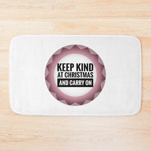 Item preview, Pink Keep Kind at Christmas and Carry On Positive Mindset Slogan  designed and sold by Jenny Meehan Art Prints and Patterns  .