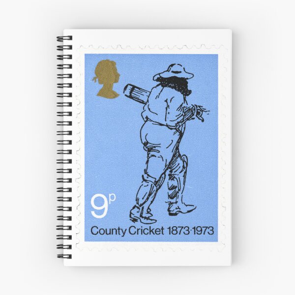 Item preview, UK County Cricket Centenary Blue Vintage Postage Stamp designed and sold by red-amber65.