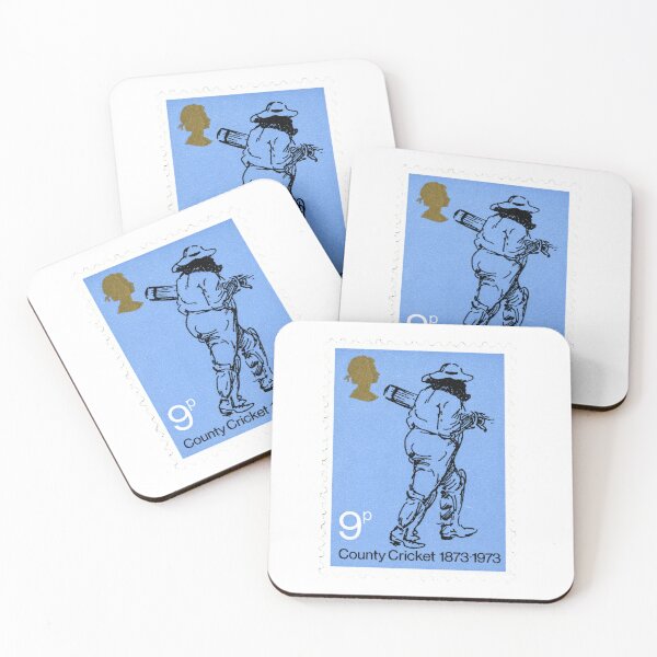 Item preview, UK County Cricket Centenary Blue Vintage Postage Stamp designed and sold by red-amber65.