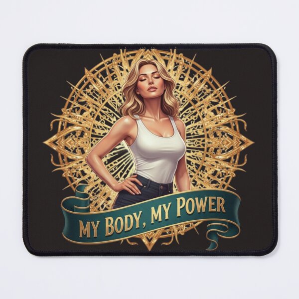 Item preview, "My Body My Power" Female Empowerment T-Shirt | Body Positive Fitness Motivation Art designed and sold by BoldBloomArt.