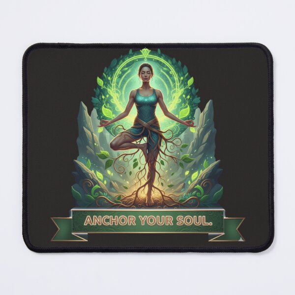 Item preview, Anchor Your Soul T-Shirt | Tree Pose Yoga Art | Nature Meditation & Grounding High Gloss Pop Art designed and sold by BoldBloomArt.