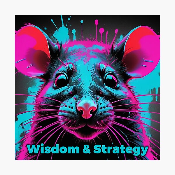 Item preview, Urban Rat Zodiac – Neon Graffiti Art | Wisdom & Strategy designed and sold by JaaGo PopLab.