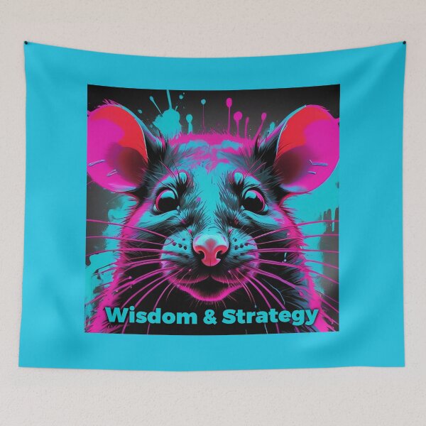 Item preview, Urban Rat Zodiac – Neon Graffiti Art | Wisdom & Strategy designed and sold by JaaGo PopLab.