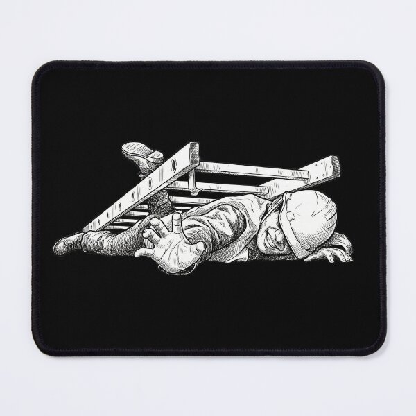 Item preview, Man with Legs Twisted in Ladder Writhing In Pain designed and sold by Naux | Design & Illustration.