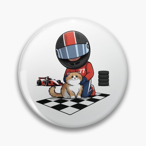 Item preview, Racing Driver and Cute Cat Cartoon designed and sold by MonkiFlipp.