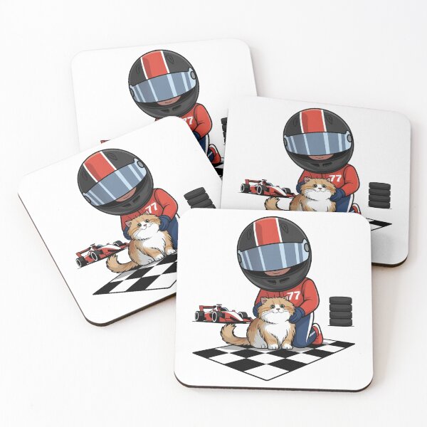 Item preview, Racing Driver and Cute Cat Cartoon designed and sold by MonkiFlipp.