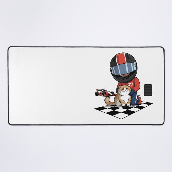 Item preview, Racing Driver and Cute Cat Cartoon designed and sold by MonkiFlipp.