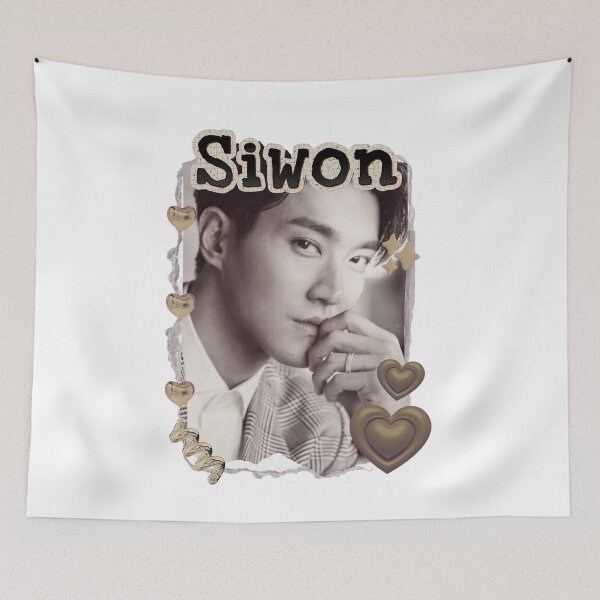 Item preview, Super Junior Siwon K-Pop Legacy Tribute Kpop boy group Art Scrapbook Collage Cozy Y2K Vintage Design designed and sold by HELL0WBELLO.