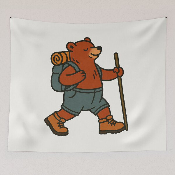 Item preview, Hiking Bear designed and sold by SteadyRolling.