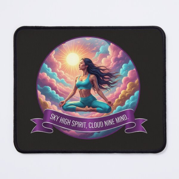 Item preview, Sky High Spirit Cloud Nine Mind Yoga Meditation Pop Art Celestial Clouds designed and sold by BoldBloomArt.