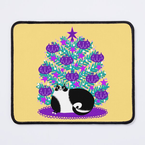 Item preview, Purple Cat Xmas Tree designed and sold by poket.piktures.