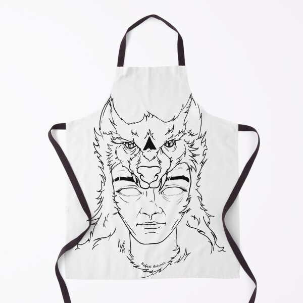 Item preview, Wolf Spirit Guardian – Surreal Black & White Line Art Illustration designed and sold by RafarteAntunes.