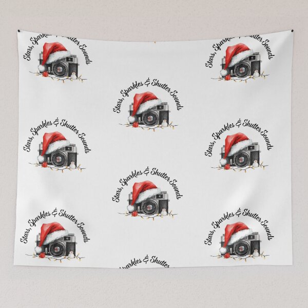 Item preview, Stars Sparkles & Shutter Sounds – Festive Christmas Camera Art designed and sold by MiszungART.
