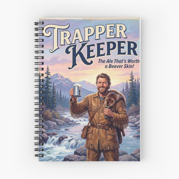Item preview, Trapper Keeper Mountain Ale Vintage Retro Poster designed and sold by Cozy-Old-Pub.