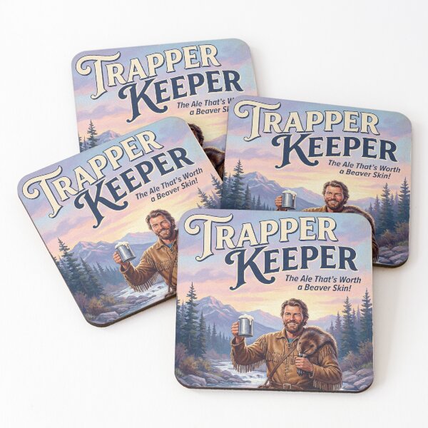Item preview, Trapper Keeper Mountain Ale Vintage Retro Poster designed and sold by Cozy-Old-Pub.