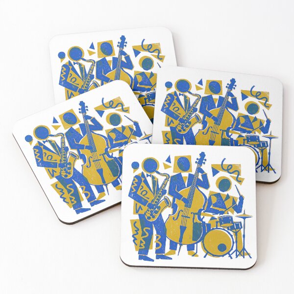 Item preview, Pop Art Jazz Trio – Sax, Bass & Drums Retro Illustration designed and sold by ThePurpleMelon.