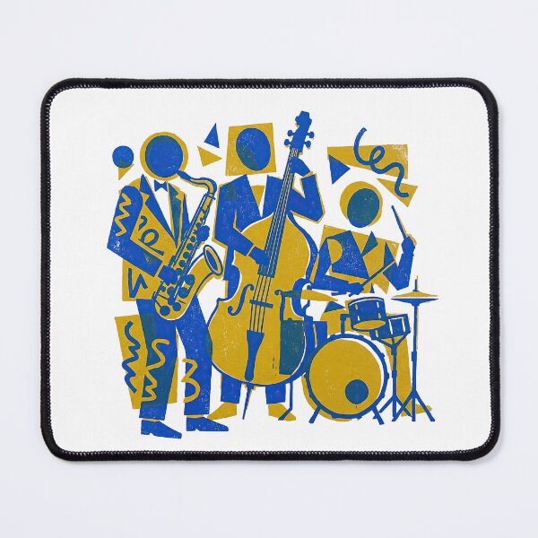 Item preview, Pop Art Jazz Trio – Sax, Bass & Drums Retro Illustration designed and sold by ThePurpleMelon.
