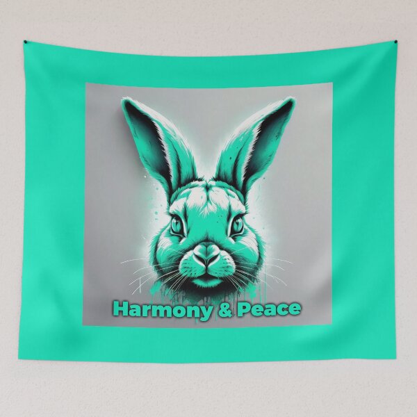Item preview, Urban Rabbit Zodiac – Neon Harmony & Peace | Modern Graffiti Art designed and sold by JaaGo PopLab.