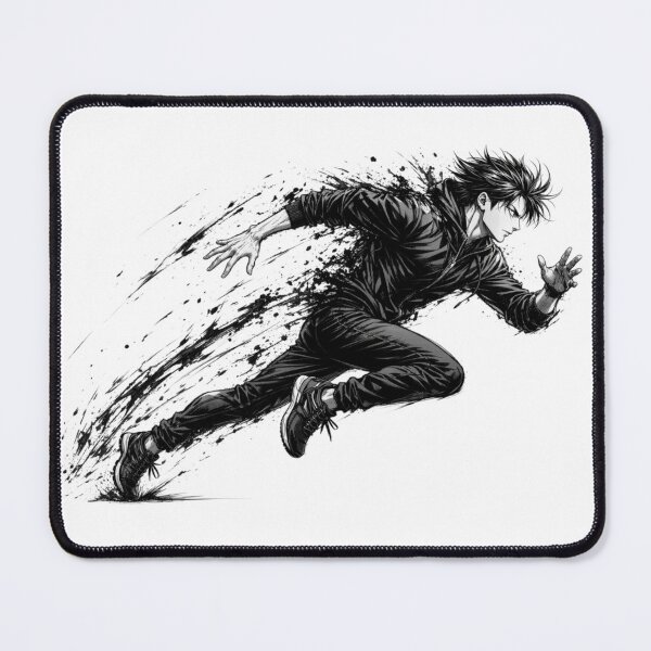 Item preview, Unisex High-Speed Ink Runner – Monochrome Manga Motion Art Apparel designed and sold by Zippy Creation.