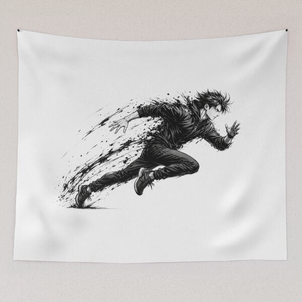 Item preview, Unisex High-Speed Ink Runner – Monochrome Manga Motion Art Apparel designed and sold by Zippy Creation.