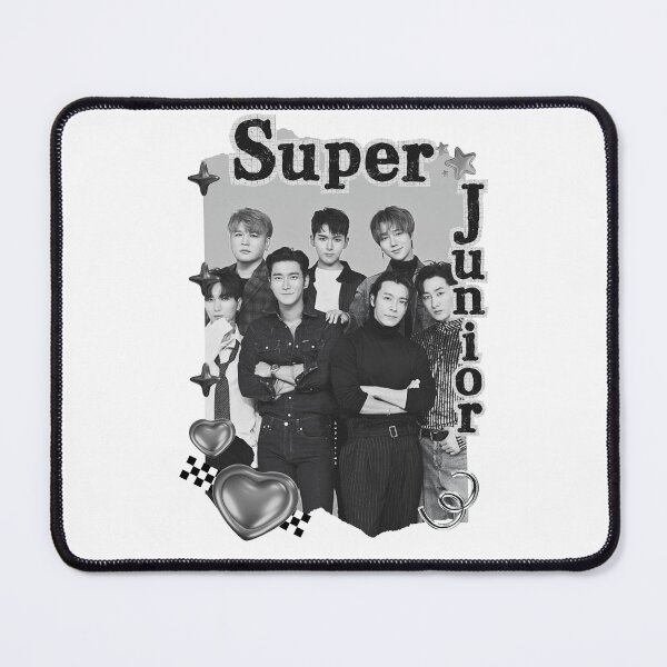 Item preview, Super Junior K-Pop Legacy Tribute Kpop boy group Art members Black and White Collage Digital Art Portrait designed and sold by AJUNICE STUDIO.
