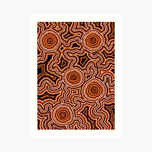 Authentic Aboriginal Art - Pathways - Authentic Design Art Print
