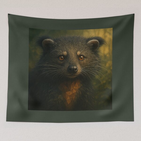 Item preview, Binturong Wall Art- Eyes of the Wild  designed and sold by GeoWild Designs.