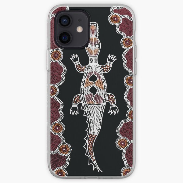 Authentic Aboriginal Art - Crocodile Authentic Designs iPhone Soft Case