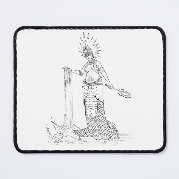 Item preview, Sea Spirit Queen – Mythical Water Deity Line Art Illustration designed and sold by RafarteAntunes.