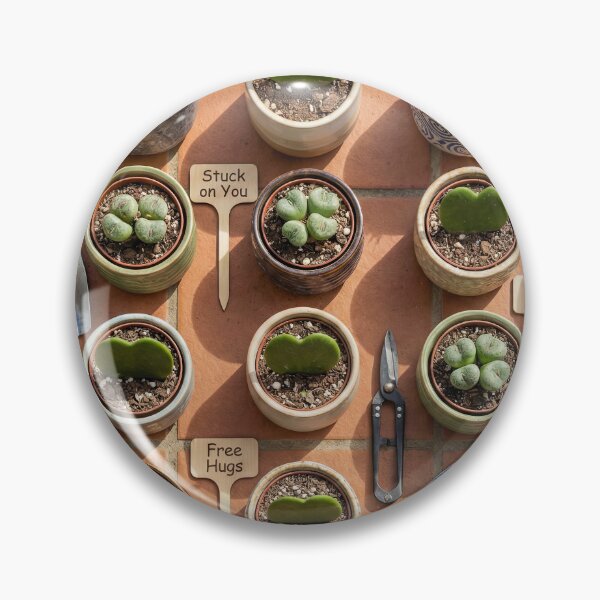 Item preview, Stuck On You - Heart Cactus & Succulent Knolling designed and sold by SavinMercantile.