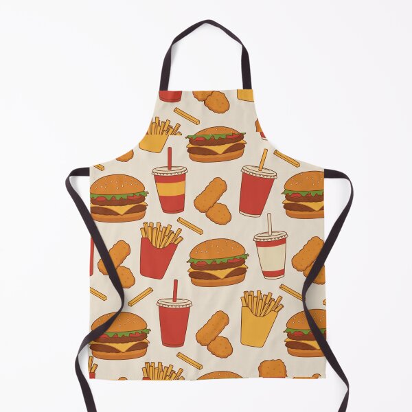 Item preview, Fast food burgers fries drinks seamless pattern design designed and sold by SassyArtistry.