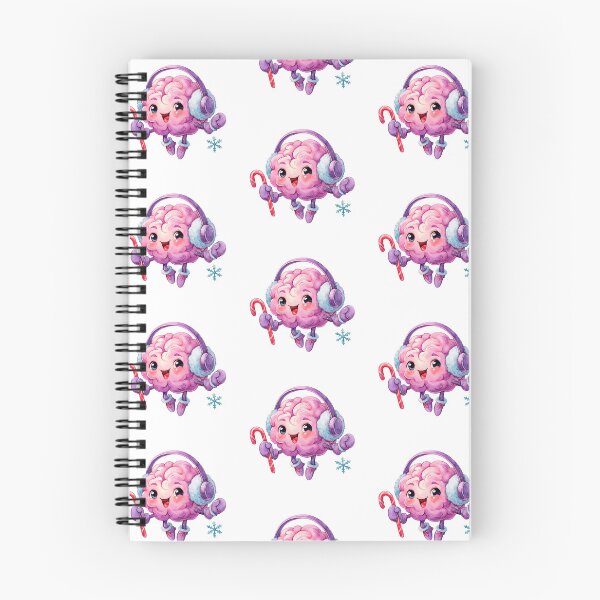 Item preview, Winter Brain. Cute Brain with Headphones and Candy Cane designed and sold by Anastasiia Yurevych.
