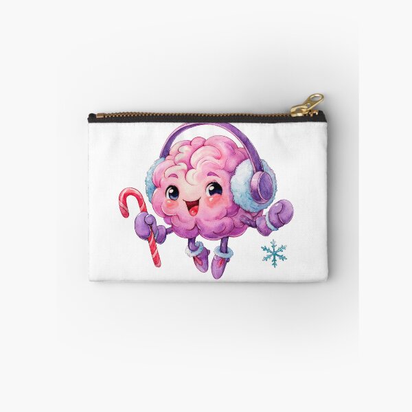 Item preview, Winter Brain. Cute Brain with Headphones and Candy Cane designed and sold by Anastasiia Yurevych.
