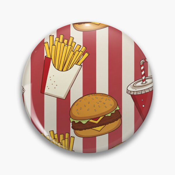 Item preview, Seamless fast food pattern with burgers fries drinks designed and sold by SassyArtistry.